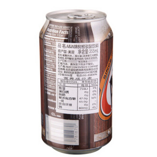 A&W 艾德熊 乐啤露树根碳酸饮料 355ml*12罐