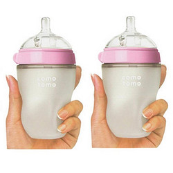 Comotomo 可么多么 硅胶软性奶瓶 250ml 粉色 两只装