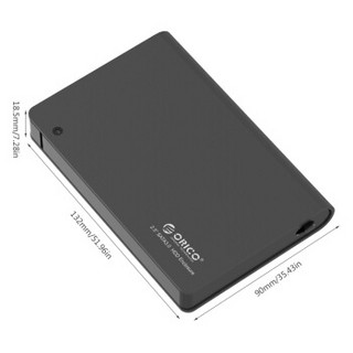  ORICO 奥睿科 2598S3 2.5英寸USB3.0移动硬盘盒 黑色