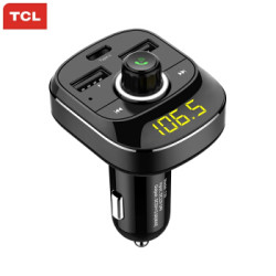 TCL 车载MP3播放器多功能蓝牙接收器免提电话音乐U盘 汽车点烟器式车载充电器 fm发射器 标准版黑色