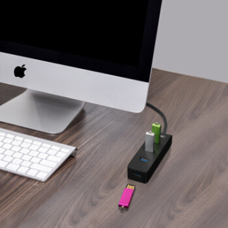 UNITEK 优越者 Y-3098ABK USB3.0高速扩展4口HUB集线器