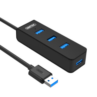 UNITEK 优越者 Y-3098ABK USB3.0高速扩展4口HUB集线器