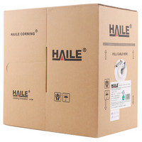 HAILE 海乐 超五类网线 HT6104 CAT5E 无氧铜0.5线芯 非屏蔽 POE供电 灰色 305米