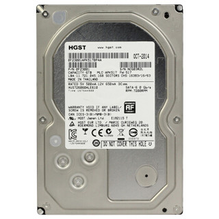 HGST 昱科 7200转128M SATA6Gb/s 企业级硬盘 6TB