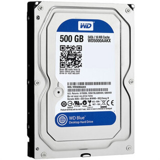  WD 西部数据 蓝盘 7200转16M 台式机硬盘 500GB