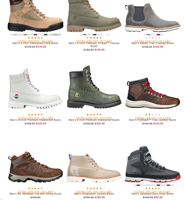 Timberland美国官网 SALE区大促