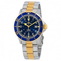 Glycine Combat Sub Blue Dial Men's Two Tone Watch