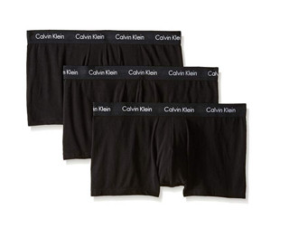 Calvin Klein 卡尔文·克莱 男士纯棉弹力低腰平角内裤套装NU2664 3条装 Black XL