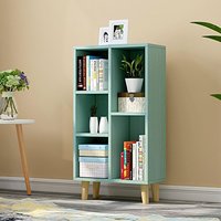 DC Life 现代简约书柜 格子储物柜 (E1级板材、宝石绿 5格)