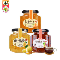 花圣蜂蜜柚子百香果柠檬蜜茶238g*3瓶水果茶