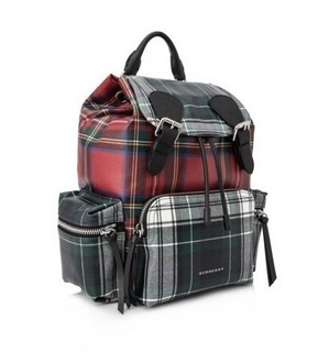 BURBERRY 博柏利 Rucksack 女士经典格纹中号双肩背包