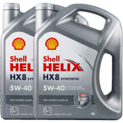 Shell 壳牌 Helix HX8 灰喜力 SN 5W-40 全合成润滑油 4L*2瓶