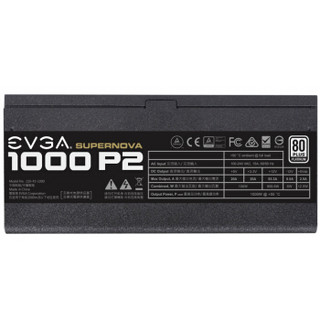 EVGA 1000 P2 电脑电源 白金牌（92%）1000W 全模组化