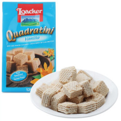 8.9元/包 奥地利进口 莱家loacker威化饼干香草牛奶味夹心粒粒装125g *10件