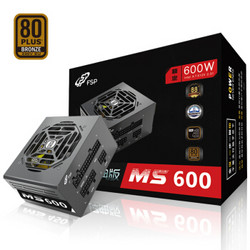 全汉（FSP）额定600W 经典版MS600 电源 (SFX电源/铜牌认证/五年质保/全模组/温控风扇/固态电容）