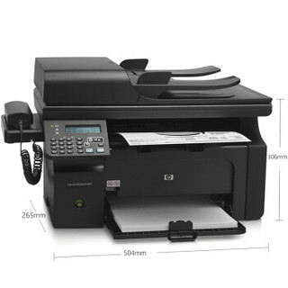 HP 惠普 M1216nfh 黑白激光一体机 (黑白激光、家庭办公，小型商用，大型办公、打印 扫描 复印 传真、A4、USB、不支持、一体式硒鼓)