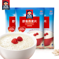 桂格即食燕麦片谷物原味1000*3袋营养无蔗糖早餐速食