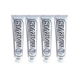 Marvis 玛尔斯 银色白皙薄荷牙膏 85ml 4支装 *2件