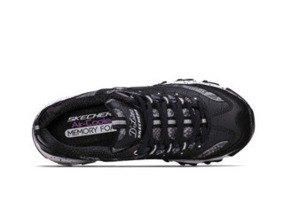 SKECHERS 斯凯奇 D'Lites  女士休闲运动鞋 66666054/BKW 黑色 35