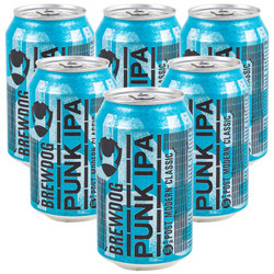 酿酒狗（Brewdog）英国 原装进口 精酿狗朋克英式印度淡啤酒Punk IPA 330ml 6听 *2件