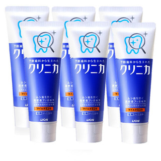 LION 狮王 齿力佳 酵素健齿牙膏 130g  香橙味 立式 130g 六支装