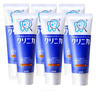 LION 狮王 齿力佳 酵素健齿牙膏 130g  香橙味 立式 130g 六支装