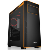 aigo 爱国者 黑爵H400豪华版 黑色 ATX机箱（单侧透、标配1把单色风扇、标配RGB灯带）