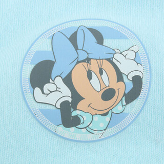 Disney 迪士尼 舒肤棉毛半高领女童内衣套装 天蓝色 110