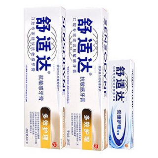 SSENSODYNE 舒适达 劲速护理 抗敏感牙膏 180g*2+牙膏便携装20g