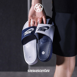 耐克Nike Benassi Jdi Mismatch 鸳鸯运动休闲沙滩拖鞋818736-410