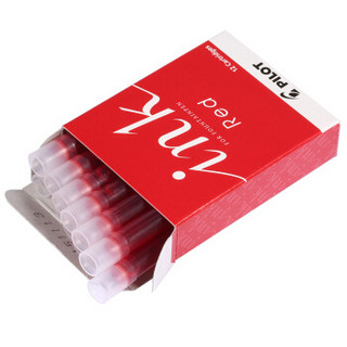 商品pilot 百乐 墨囊 笑脸/卡佛里亚通用 (12只装,红色)