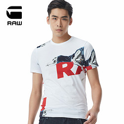 GSTAR RAW CNY系列 男士修身弹力针织T恤圆领短袖T恤