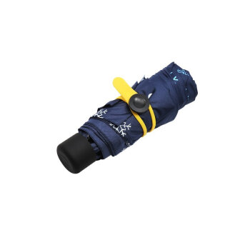 Quail 零透五层黑胶遮阳伞 藏青色