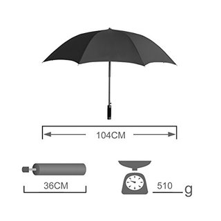 Lotosblume 10骨黑胶晴雨伞