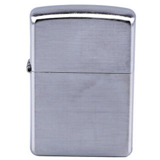 ZIPPO 之宝 28181 镀铬亚麻纹打火机 银色