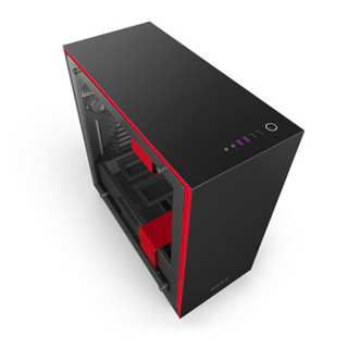 NZXT. 恩杰 H700i 黑红 ATX机箱（单侧透、智能控制、标配1把风扇）