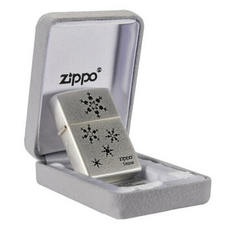 ZIPPO 之宝 拉丝纱铬 215916 铜雪花打火机 140.00g 银色