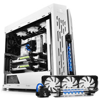 DEEPCOOL 九州风神 病毒 白蓝 ATX机箱(单侧透、含360规格水冷套装)
