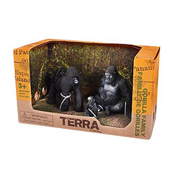Terra 动物模型 猩猩家族 儿童玩具 超值装 仿真动物 3岁+