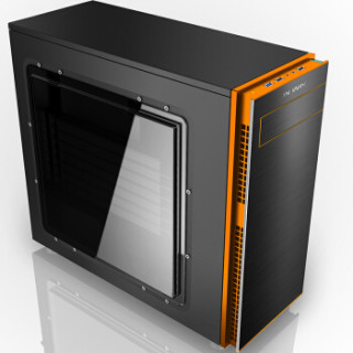 商品in win 迎广 703 黑橙 atx机箱(单侧透,标配2把风扇)