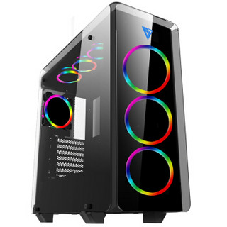 VISION 至睿 月光石 RGB版 ATX机箱（双侧透、标配3把RGB风扇）