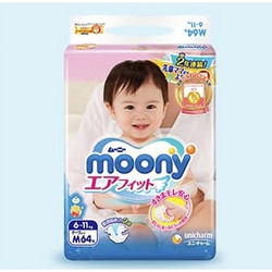 moony 尤妮佳 婴儿纸尿裤 M64 *4件