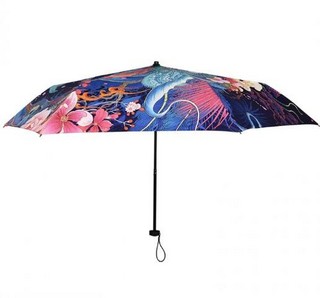 RealBrella 锐乐淋 黑胶三折晴雨两用伞