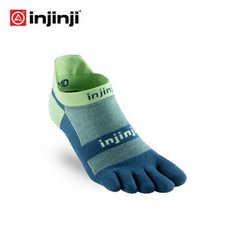 injinji Injinji五指袜 18年新品 低帮薄款跑步袜 防水泡运动袜 男女袜 草蜢绿 L