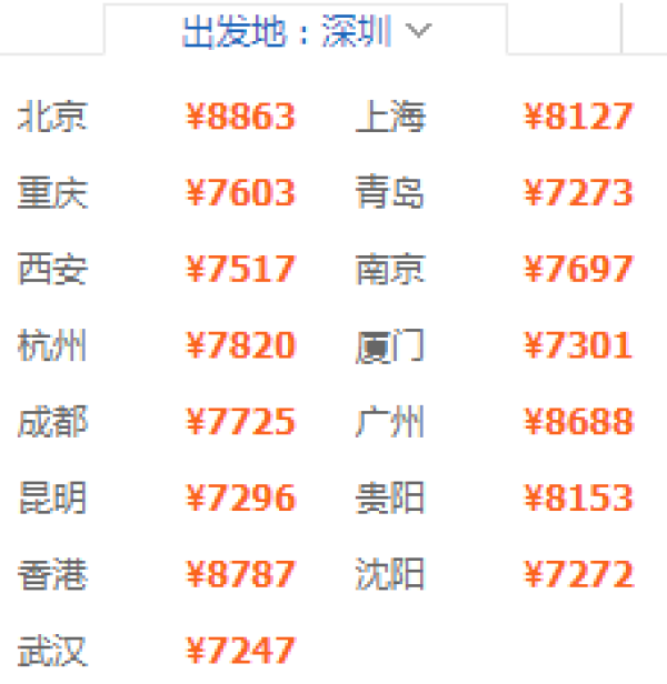 全国多地-法国巴黎8天6晚自由行