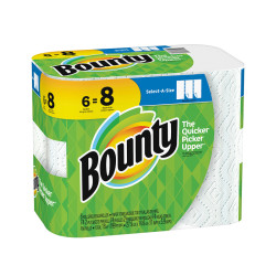 宝洁帮庭bounty厨房纸巾吸油纸懒人抹布74片*6卷