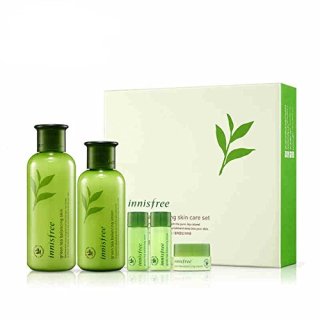 Innisfree 悦诗风吟绿茶精萃系列护肤套装爽肤水200ml 乳液160ml 面霜5ml 柔肤乳15ml 爽肤水15ml 报价价格评测怎么样 什么值得买