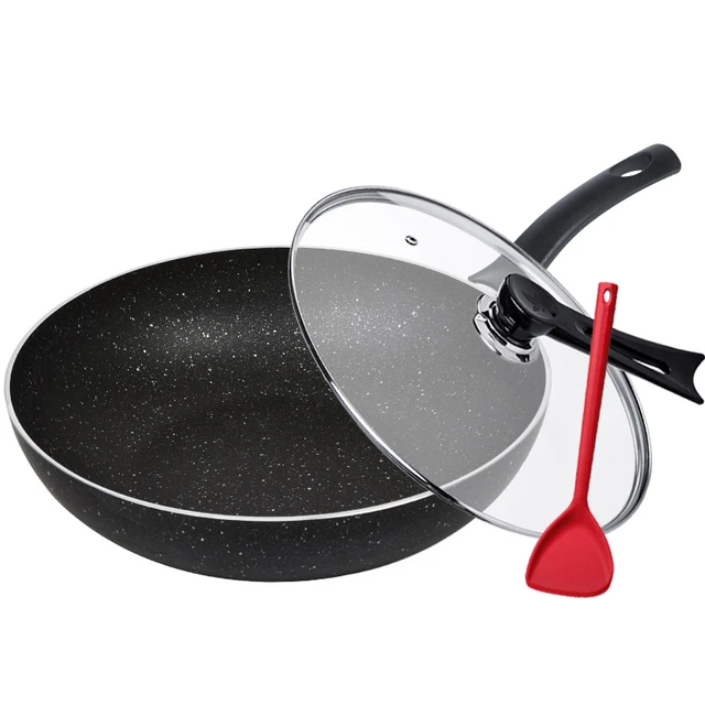 SIRONI 斯罗尼 铠甲系列 麦饭石不粘炒锅 32cm