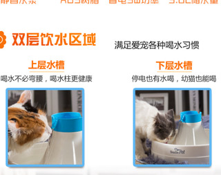 BeaconPet  自动循环静音宠物饮水机 3L