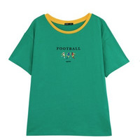 HSTYLE 韩都衣舍 OU12455 女士印花宽松T恤